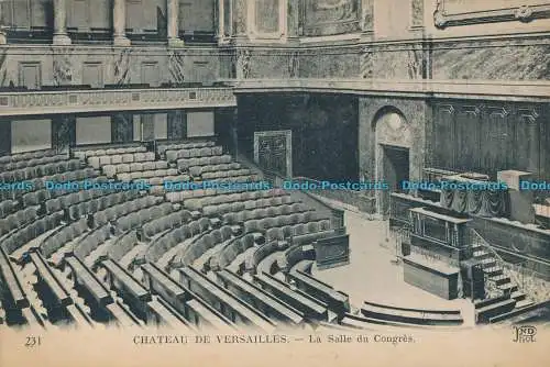 R008976 Chateau de Versailles. La Salle du Congres. Neurdein Reunis. Nr 231. 192