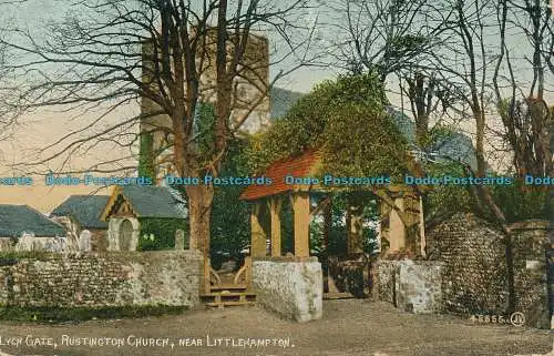 R010050 Lych Tor. Rustington Kirche in der Nähe von Littlehampton. Valentinstag. 1913