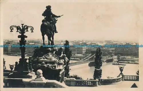 R010243 Budapest. Ansicht von Pest mit Prinz-Eugen-Denkmal. 1912