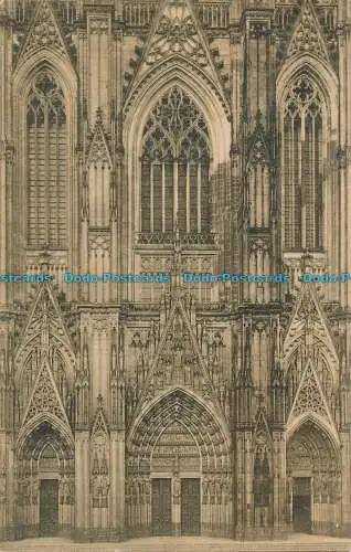 R010346 Köln a.Rh. Dom. Westportal. Eduard Holzmann. 1908