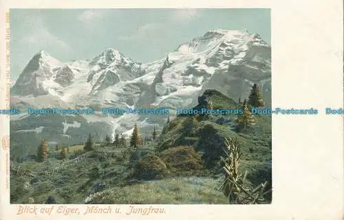 R010368 Blick auf Eiger. Mönch u. Jungfrau. Louis Glaser