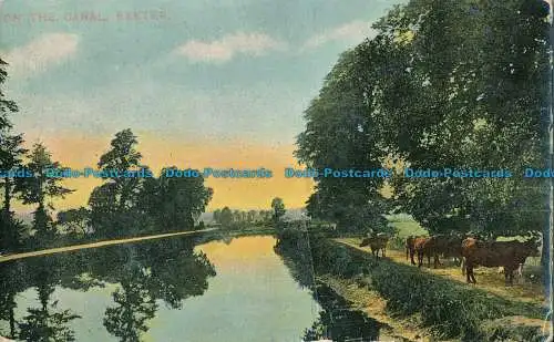 R014136 am Kanal. Exeter. E.S. London. 1908