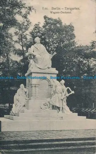 R014142 Berlin. Tiergarten. Wagner Denkmal. 1914. B. Hopkins