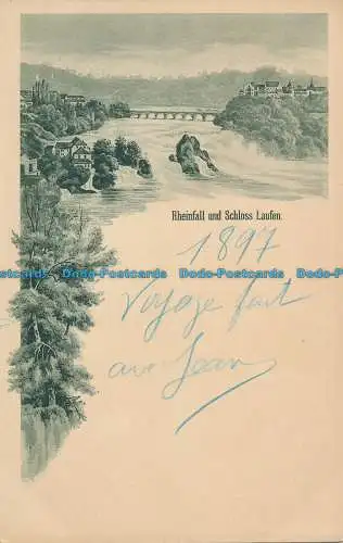 R014335 Rheinfall und Schloss Laufen. B. Hopkins