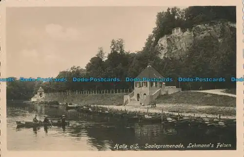 R015706 Halle a.S. Saalepromenade. Lehmanns Felsen. Hermann. RP