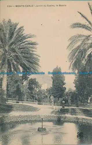 R014838 Monte Carlo. Jardin du Casino le Bassin. Nr 524. B. Hopkins