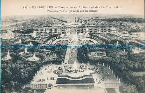 R014860 Versailles. Panoramablick auf das Schloss und die Gärten. E. Papeghin. N