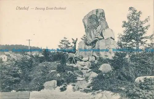 R015887 Oberhof. Herzog Ernst Denkmal. Reinicke und Rubin. B. Hopkins