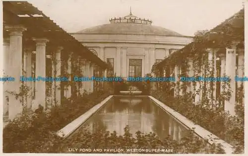 R016500 Seerosenteich und Pavillon. Weston Super Mare. Philco. RP. 1938