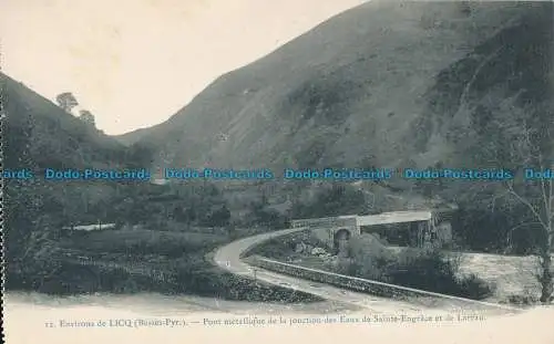 R016570 Environs de Licq. Pont Metallique de la Jonction des Eaux de Sainte Engr