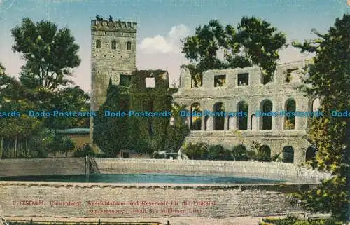 R016076 Potsdam. Ruinenberg. Aussichtsturm und Stausee für die Fontaine von Sa