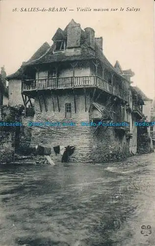 R016282 Salies de Bean. Vieille Maison sur la Saleys