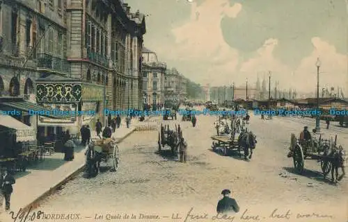 R016812 Bordeaux. Les Quais de la Douane. LL. Nr 67. 1908. B. Hopkins