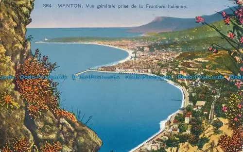 R016321 Menton. Vue Generale prise de la Frontiere Italienne. Nr 384