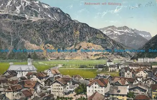 R016325 Andermatt mit Batzberg. Fr. Beeler. Nr 775. 1908