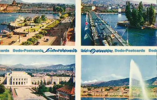 R017716 Souvenir de Geneve. Mehrfachansicht. Jaeger. 1950