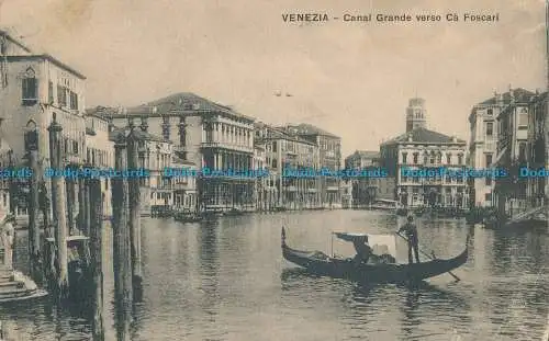 R015413 Venezia. Canal Grande Verso Ca Foscari. Luigia Ved. Zanco. 1924