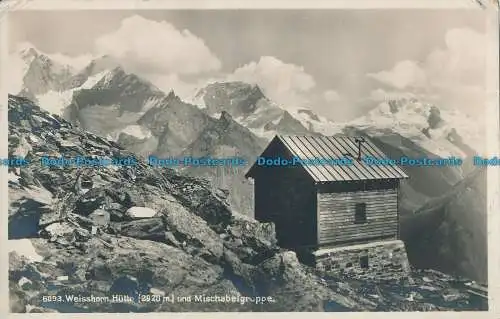 R017747 Weisshorn Hutte und Mischabelgruppe. 1933