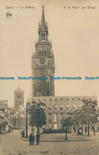 R016960 Gand. Le Beffroi et la Halle aux Draps. Stern