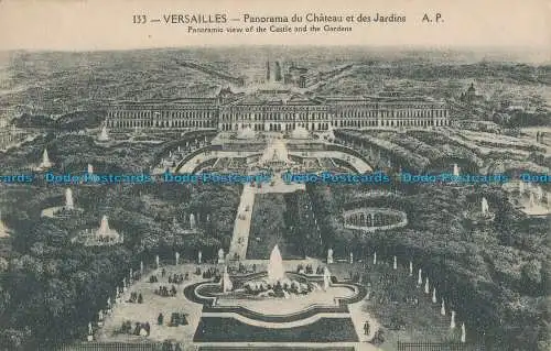 R017799 Versailles. Panoramablick auf das Schloss und die Gärten. A. Papeghin. N