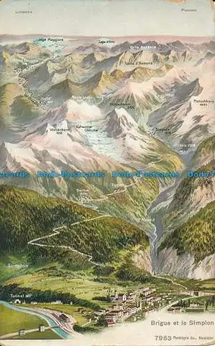 R015585 Brigue et le Simplon. Fototypie. Nr 7953