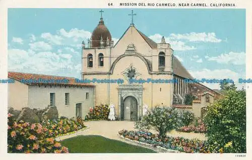 R018101 Mission Del Rio Carmelo. In der Nähe von Karmel. Kalifornien. B.W. Weiß