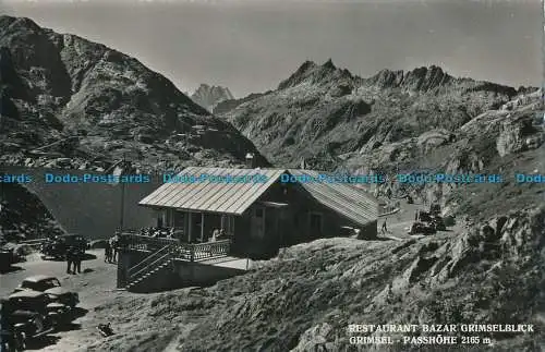 R018938 Restaurant Bazar Grimselblick. Grimsel Passhöhe 2165 m. Arthur Baur
