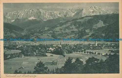 R018361 Garmisch mit Dreitorspitze. H. Birkmeyer. Nr 10364