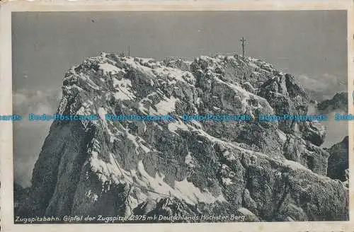 R019572 Zugspitzbahn. Gipfel der Zugspitze 2975 m Deutschlands Hochster Berg. A.