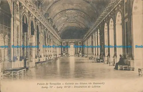 R019634 Palais de Versailles. Galerie des Glaces de Mansard. 1913