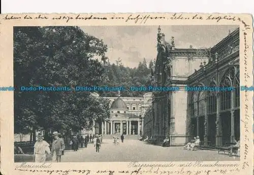 R019705 Marienbad. Kurpromenade mit Kreuzbrunnen. 1929