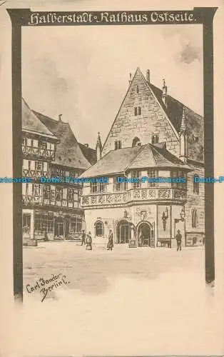 R019755 Halberstadt Rathaus Ostseite. Carl Jander