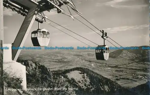 R019284 Lenggries Brauneck Bergbahn. Blick ins Isartal. Cramers. Agfa