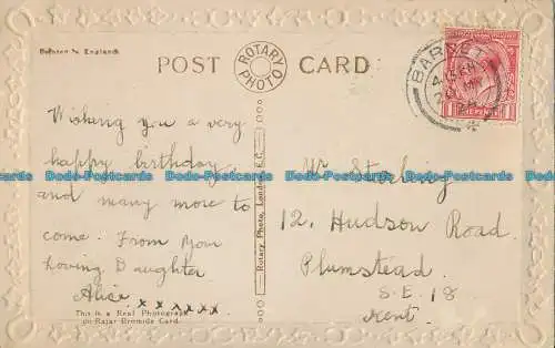 R020499 Grußpostkarte. Geburtstagswünsche. Drehbar. RP. 1924
