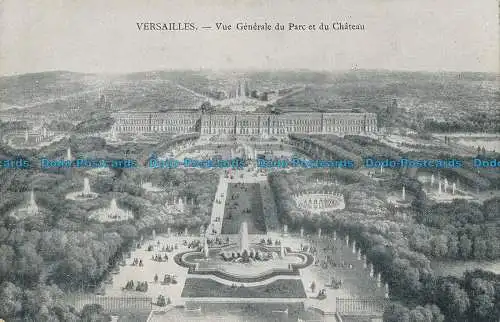 R018661 Versailles. Vue Generale du Parc et du Chateau. Cosse