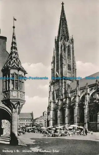 R018737 Freiburg i.Br. Münster und Kaufhaus. Erker. Erwin Burda. RP