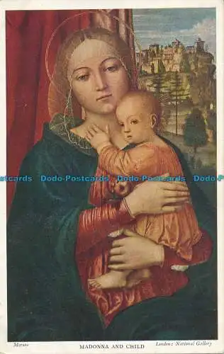 R020618 Postkarte. Madonna mit Kind. Nationalgalerie. M.S. No 12