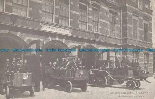 R019446 Amsterdam Brandweer. Uitrijden Automobielen