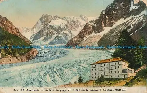 R019448 Chamonix. La Mer de Glace et l Hotel du Montanvert. Jullien Freres. Nr 9