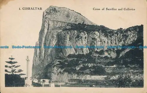 R020648 Gibraltar. Opferkreuz und Galerien