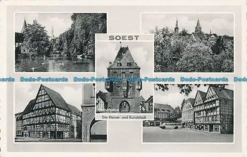 R020014 Soest. Die Hanse und Kunststadt. Mehrfachansicht. H. Dulberg. Nr 130. 1961