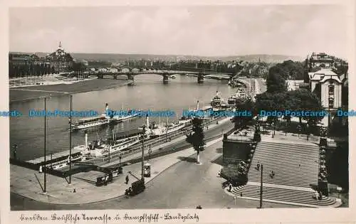 R020022 Alte Postkarte. Dresden. Luftaufnahme. Brücke und Kanal. Schelzel. Nr 620.