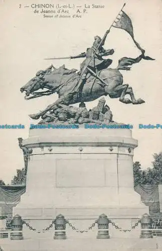 R020759 Chinon. Statue von Jeanne d Arc. A. Papeghin. Nr 2