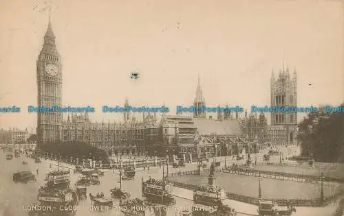 R021652 London. Uhrturm und Houses of Parliament. 1926