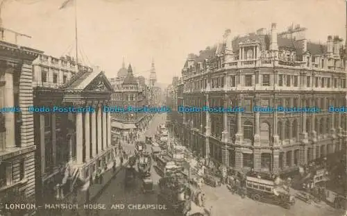 R021661 London. Herrenhaus und Cheapside. C F. Castle