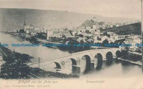 R020102 Bingen von der Nahe Aus. Drususbrücke. Ludwig Feist