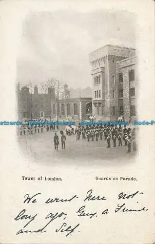 R021732 Tower of London. Wachen auf Parade. Gummistiefel. 1905