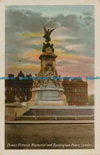 R021904 Queen Victoria Memorial und Buckingham Palace. London. Milton. Fac Simil