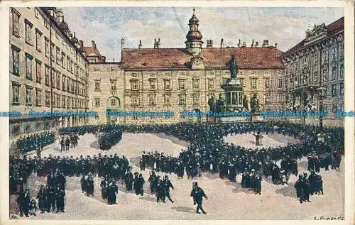 R023046 Wien. Burgplatz mit Wacheablosung