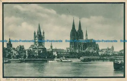 R021072 Köln a.Rh. Dom 160 m hoch. Paul Vorsteher. 1930